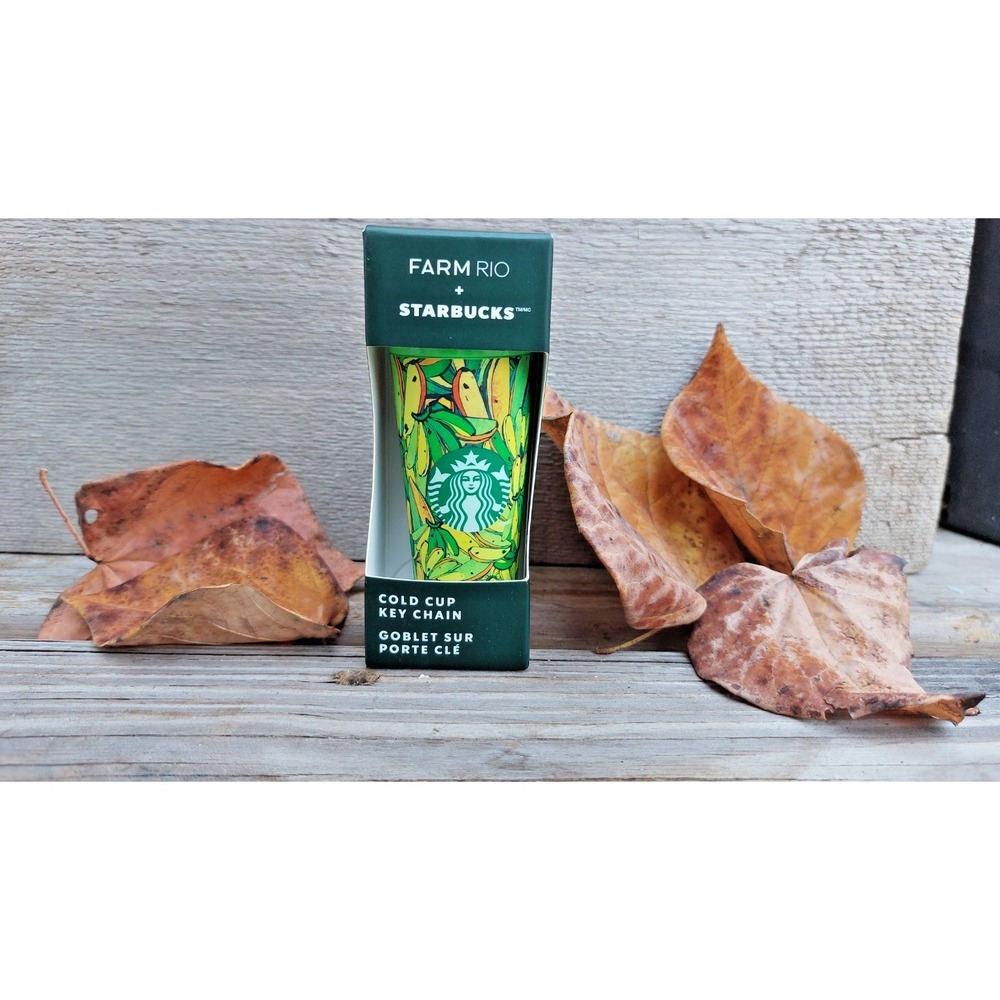 NEW Starbucks X Farm Rio Green Board Banana Key Chain